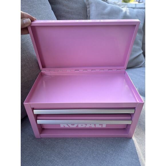 NWOB Kobalt 2 Drawer Hot Pink Mini Tool Box Craft Make-up - Picture 3 of 11